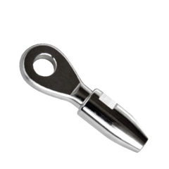 Terminale ad occhio, con cono swageless, per fune 1x19
